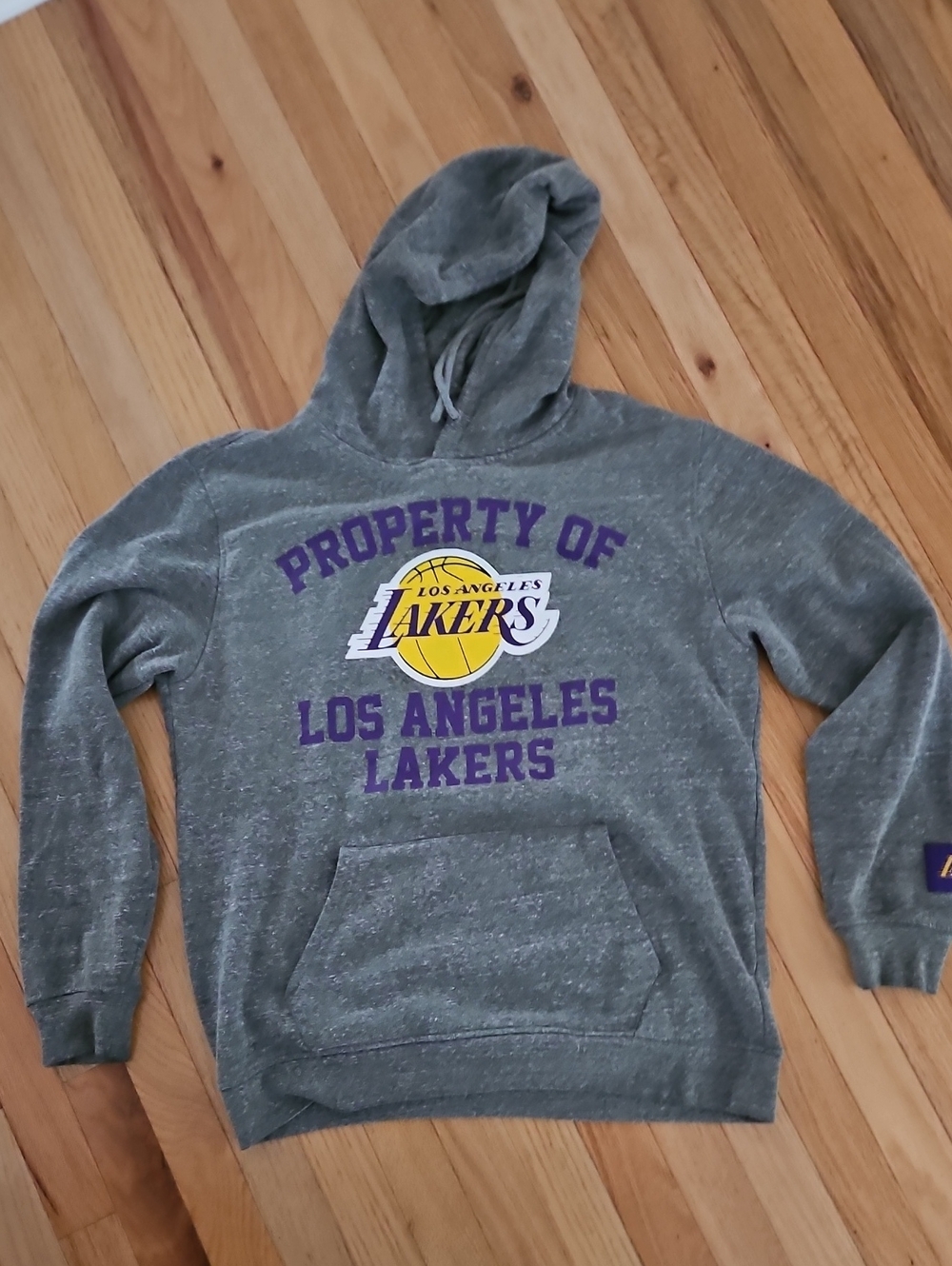 Los Angeles Lakers Gray Pullover Hoodie Sweatshirt. Sz M